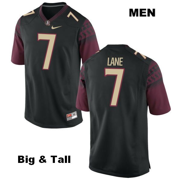 Men's NCAA Nike Florida State Seminoles #7 Ermon Lane College Big & Tall Black Stitched Authentic Football Jersey KCZ4869GE
